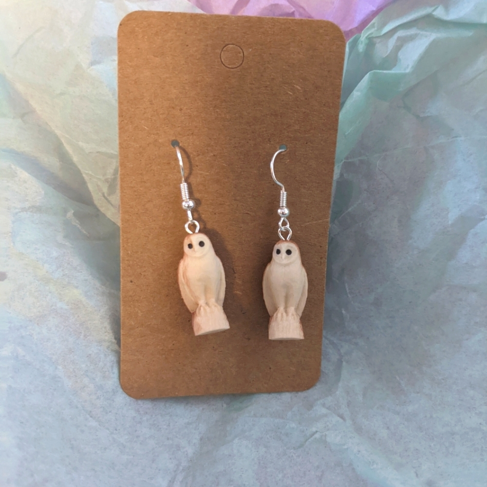Barn owl earrings